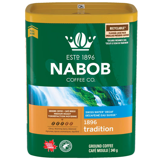 NABOB COFFEE 1896 TRADITION DECAF, 6 X 340 G