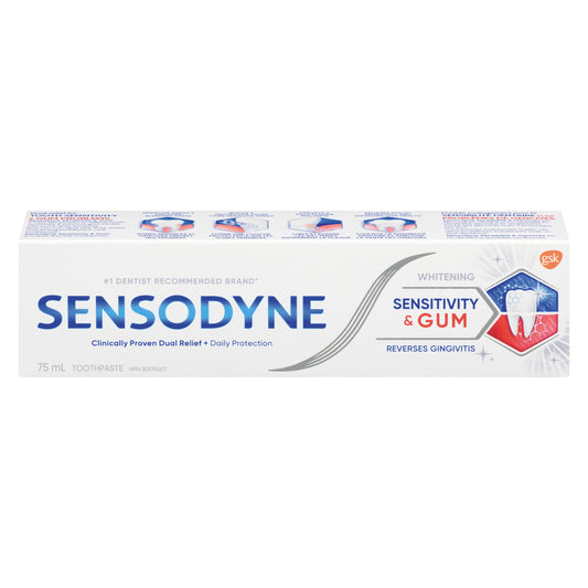 SENSODYNE SENSITIVE GUM CARE WHITENING, 12 X 75 ML