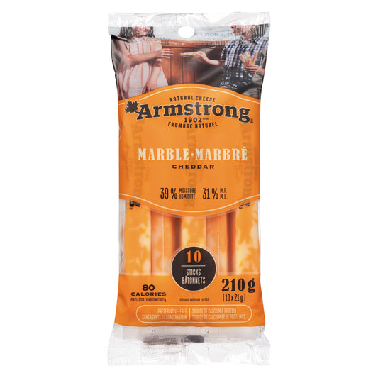 ARMSTRNG MARBLED CHEDDAR STICK (10), 10 X 210 G