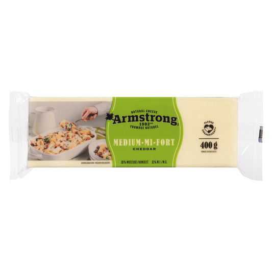 ARMSTRNG MED WHITE CHEDDAR, 18 X 400 G