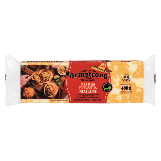 ARMSTRNG MEXICAN FIESTA CHEESE WITH JALAPENOS, 18 X 400 G
