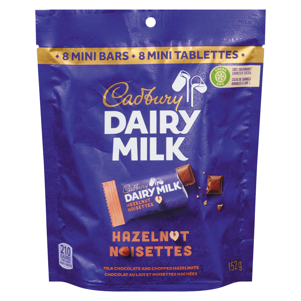 CADBURY MINI HAZELNUT BARS, 8 X 152 G