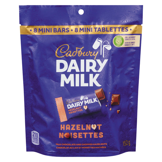 CADBURY MINI HAZELNUT BARS, 8 X 152 G