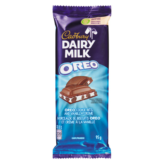 CADBURY MILK CHOCOLATE BAR OREO, 12 X 95 G
