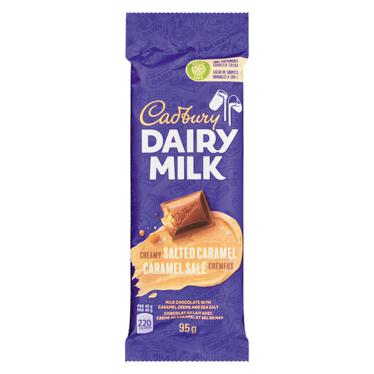CADBURY DAIRY MILK CARAMEL SALTED CREME CHOCOLATE, 21 X 95 G