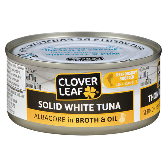 CLOVERLEAF WHITE TUNA WHOLE IN OIL, 24 X 170 G