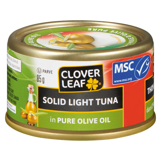 CLOVERLEAF LIGHT TUNA WHOLE IN OLIVE OIL, 24 X 85 G