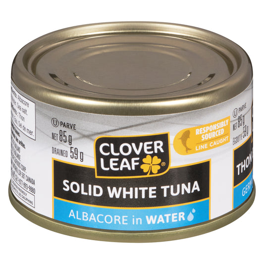 CLOVERLEAF LIGHT TUNA WHOLE IN WATER, 24 X 85 G