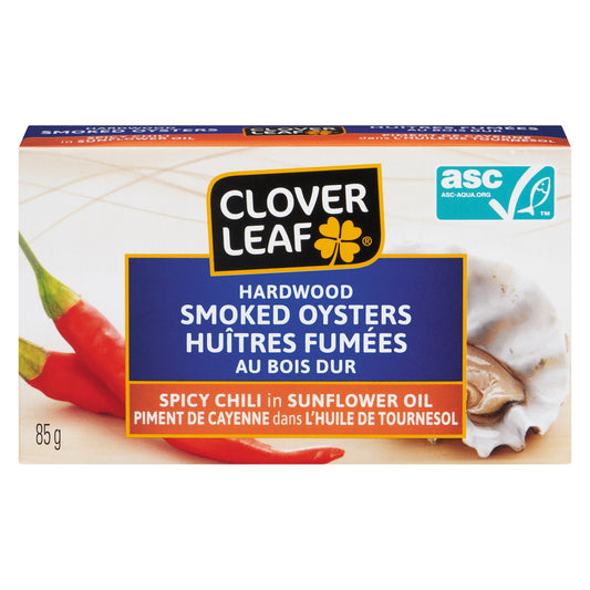 CLOVERLEAF SMOKED OYSTERS CAYENNE, 24 X 85 G