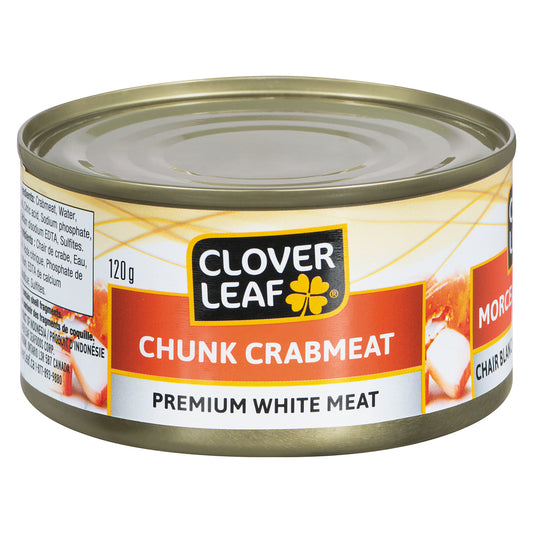 CLOVERLEAF CRAB MEAT CHUNKS, 12 X 120 G