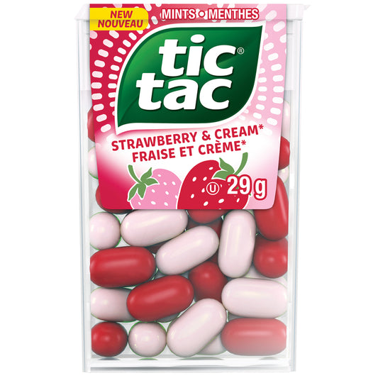 TIC TAC STRAWBERRY & CREAM, 12 X 29 G