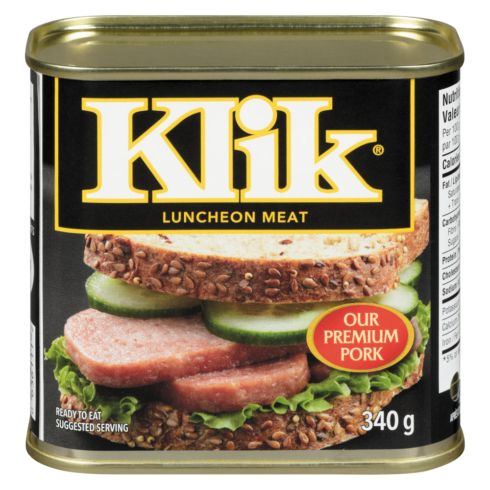 MAPLE LEAF KLIK PORK LUNCHEON MEAT, 24 X 340 G