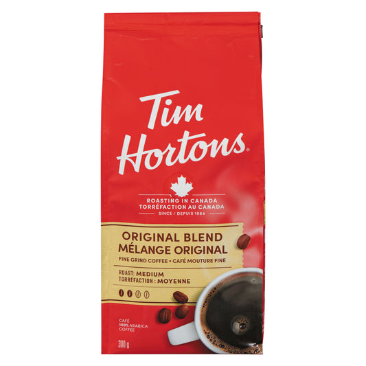 TIM HORTONS ORIGINAL BLEND COFFEE BEANS, 6 X 300 G