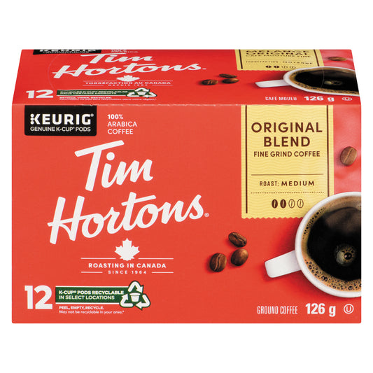 TIM HORTONS ORIGINAL COFFEE 12 KCUP, 6 X 12 UN