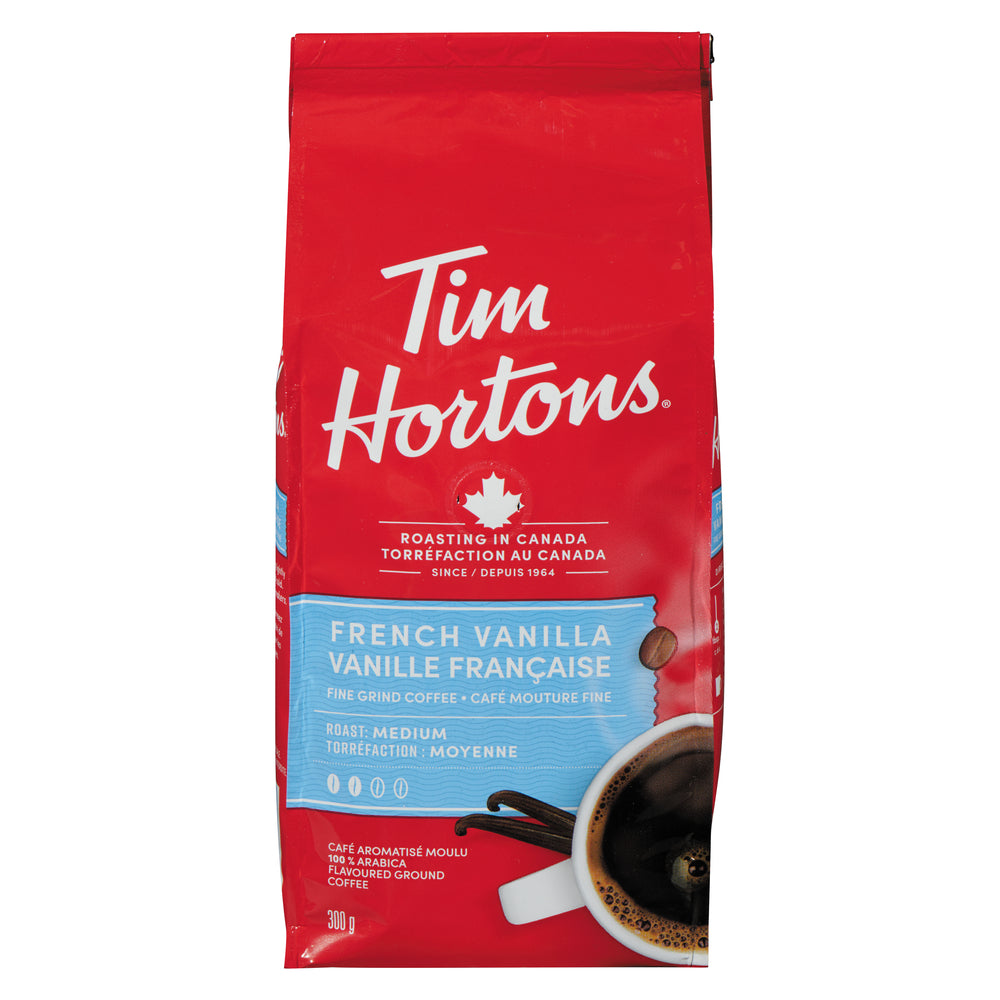 TIM HORTONS VANILLA FRENCH ROAST GROUND COFFEE, 6 X 300 G