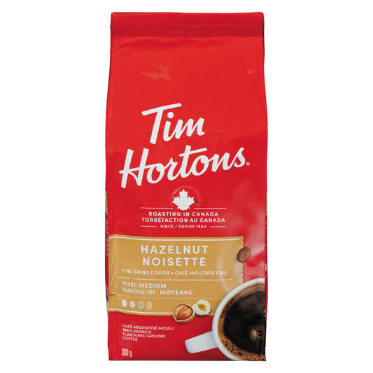 TIM HORTONS HAZELNUT FLAVORED COFFEE GROUND, 6 X 300 G