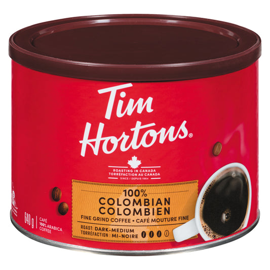 TIM HORTONS GROUND COLOMBIAN COFFEE, 6 X 640 G