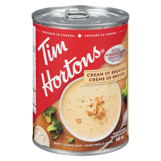 TIM HORTONS CREAM OF BROCCOLI SOUP, 12 X 540 ML