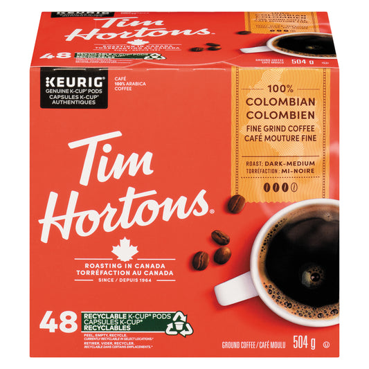 TIM HORTONS K-CUP COLOMBIAN, 4 X 48 UN
