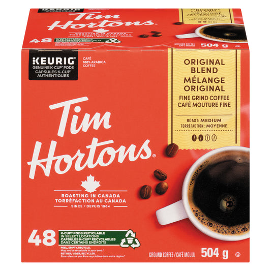 TIM HORTONS ORIGINAL BLEND 48 KCUP, 4 X 48 UN