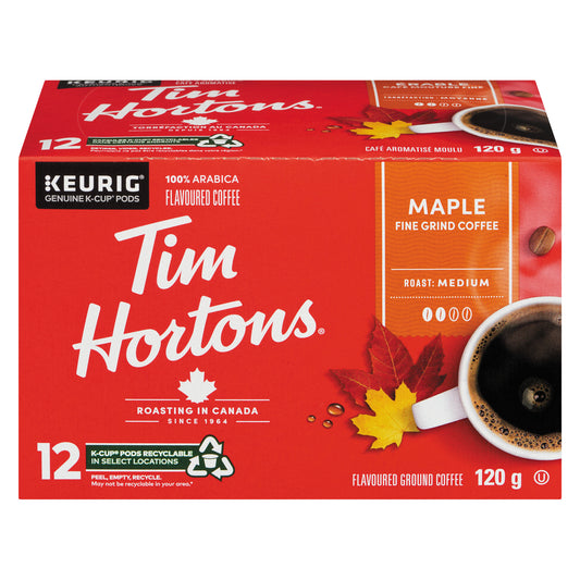 TIM HORTONS MAPLE COFFEE 12 KCUP, 6 X 12 UN