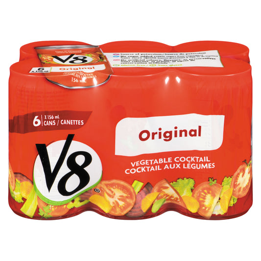 V8 VEGETABLE COCKTAIL, 8 X 6 X 156 ML