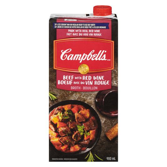 CAMPBELL BEEF BOUILLON WITH RED WINE LOW SODIUM, 12 X 900 ML