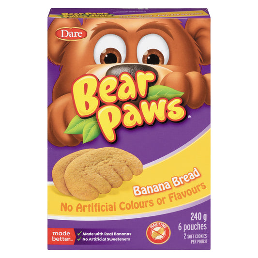 DARE BANANA BREAD BEAR PAWS, 12 X 240 G