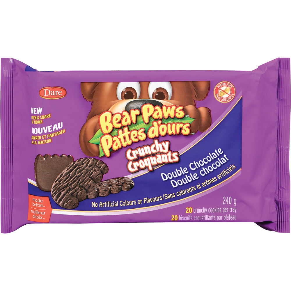 DARE DOUBLE CHOCOLATE BEAR PAWS, 12 X 240 G