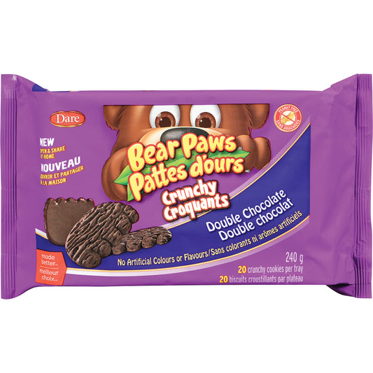 DARE DOUBLE CHOCOLATE BEAR PAWS, 12 X 240 G