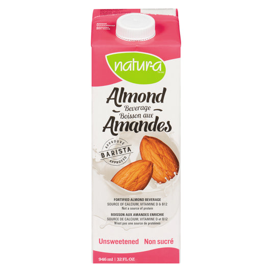 NATURA BOIS ALMOND UNSWEETENED GLUTEN-FREE, 12 X 946 ML