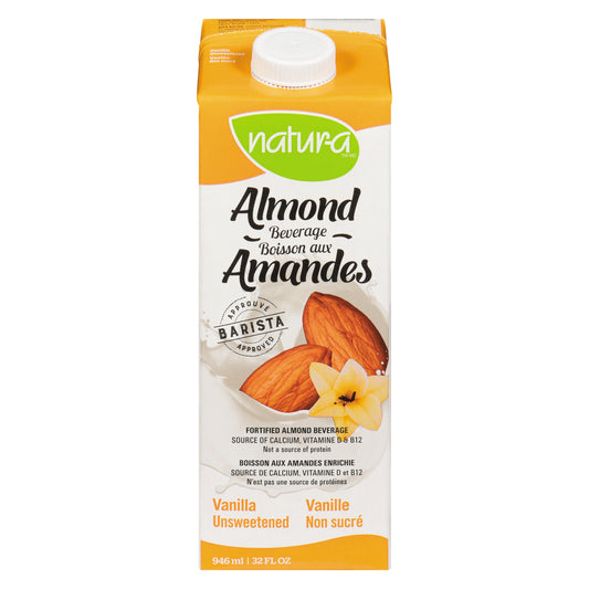 NATURA BOIS ALMOND VANILLA UNSWEETENED GLUTEN-FREE, 12 X 946 ML