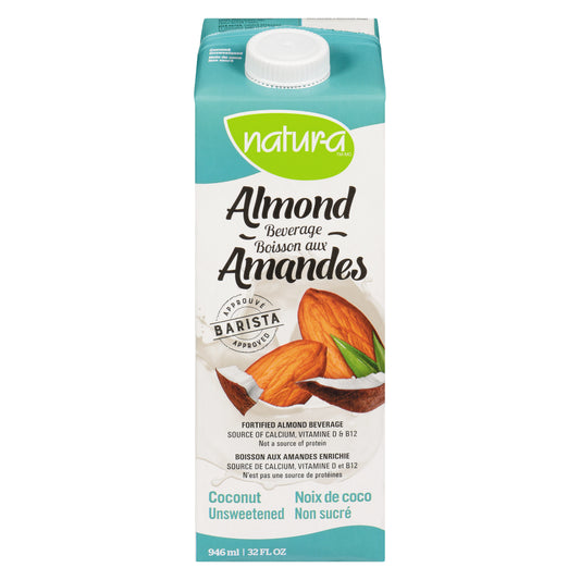 NATURA BOIS ALMOND COCONUT UNSWEETENED GLUTEN-FREE, 12 X 946 ML
