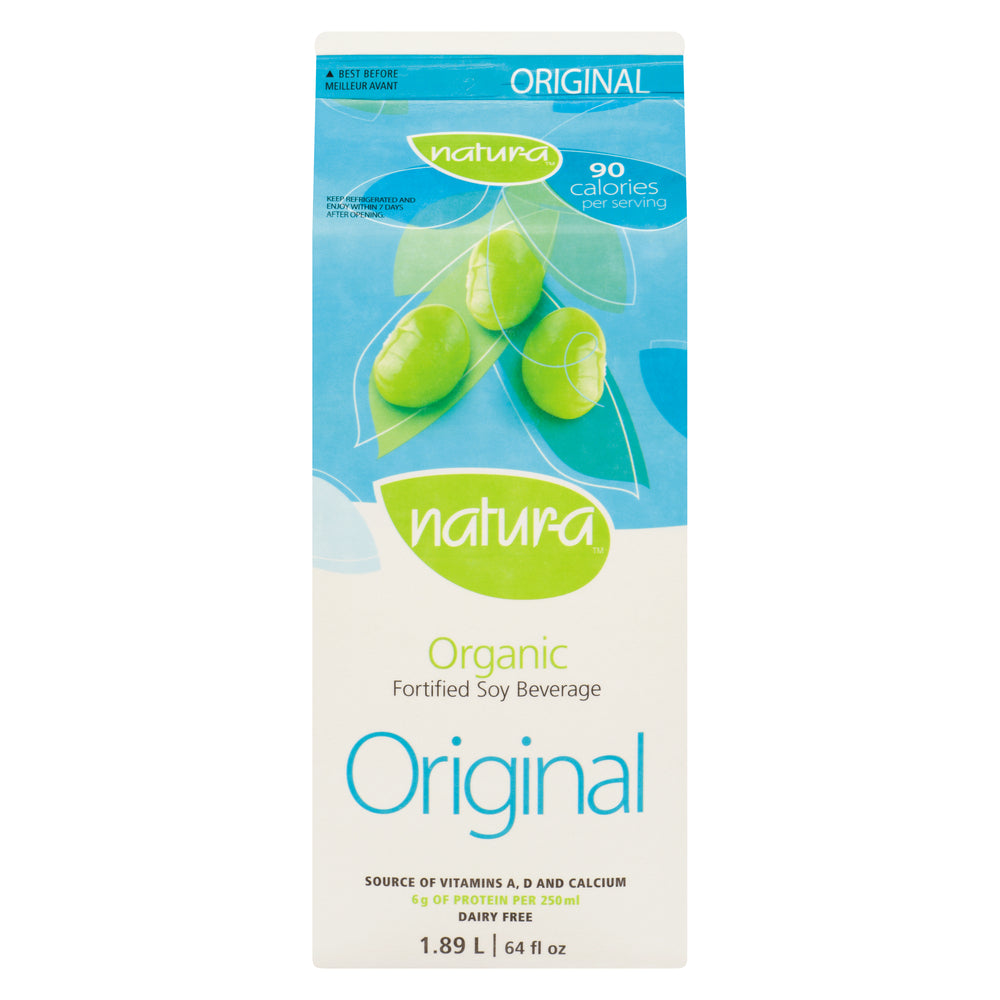NATURA BOISS ORGANIC ORIGINAL SOY GLUTEN-FREE, 6 X 1.89 L