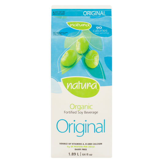 NATURA BOISS ORGANIC ORIGINAL SOY GLUTEN-FREE, 6 X 1.89 L