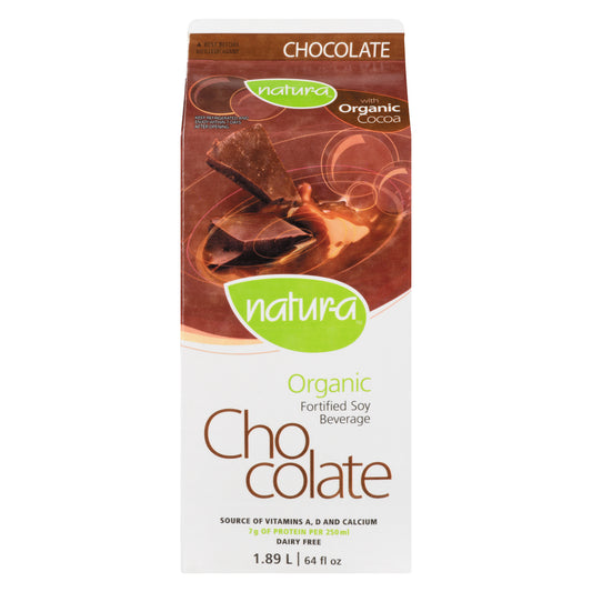 NATURA BOISS ORGANIC CHOCOLATE SOY GLUTEN-FREE, 6 X 1.89 L