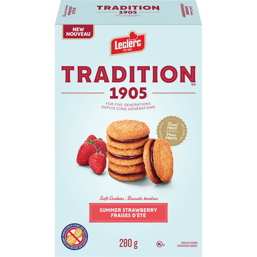 LECLERC TRADITION STRAWBERRY BISCUIT, 12 X 280 G