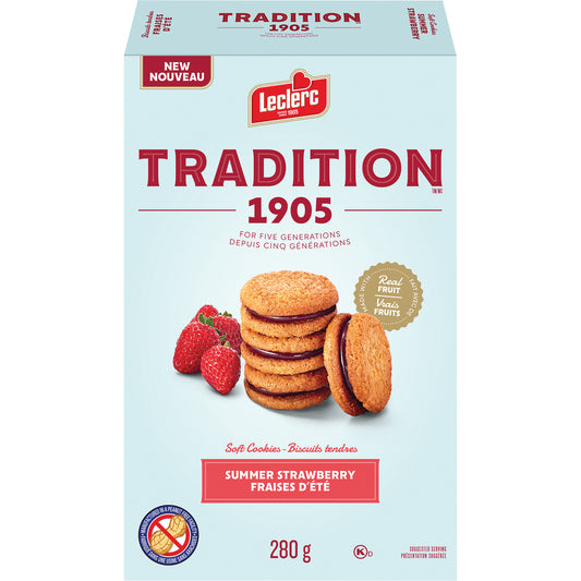 LECLERC TRADITION STRAWBERRY BISCUIT, 12 X 280 G
