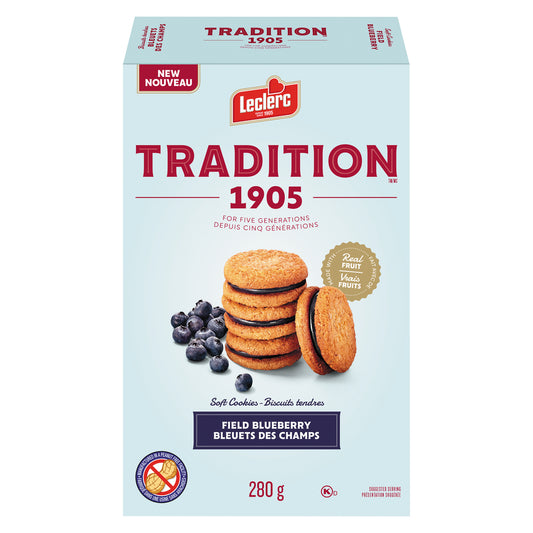 LECLERC TRADITION TENDER BLUEBERRY BISCUITS, 12 X 280 G