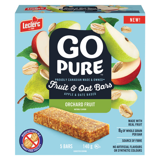 GOPURE ORCHARD FRUIT BAR, 12 X 140 G