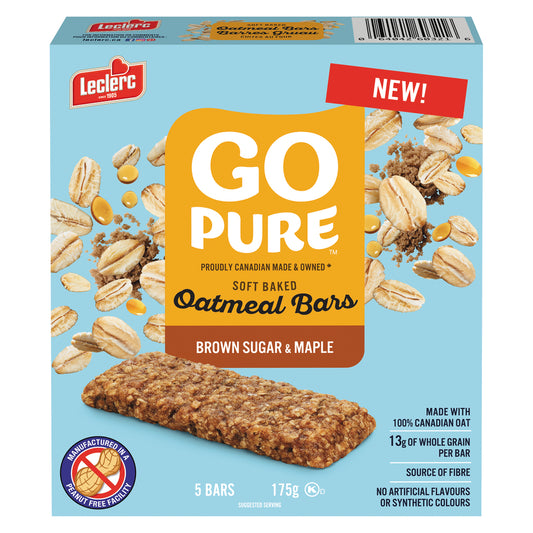 GO PURE COOKED MAPLE CASHEW OAT BARS, 12 X 175 G