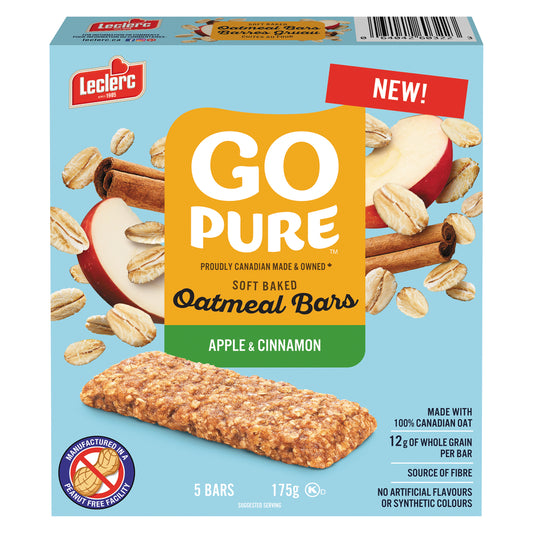 GOPURE APPLE CINNAMON BAR, 12 X 175 G