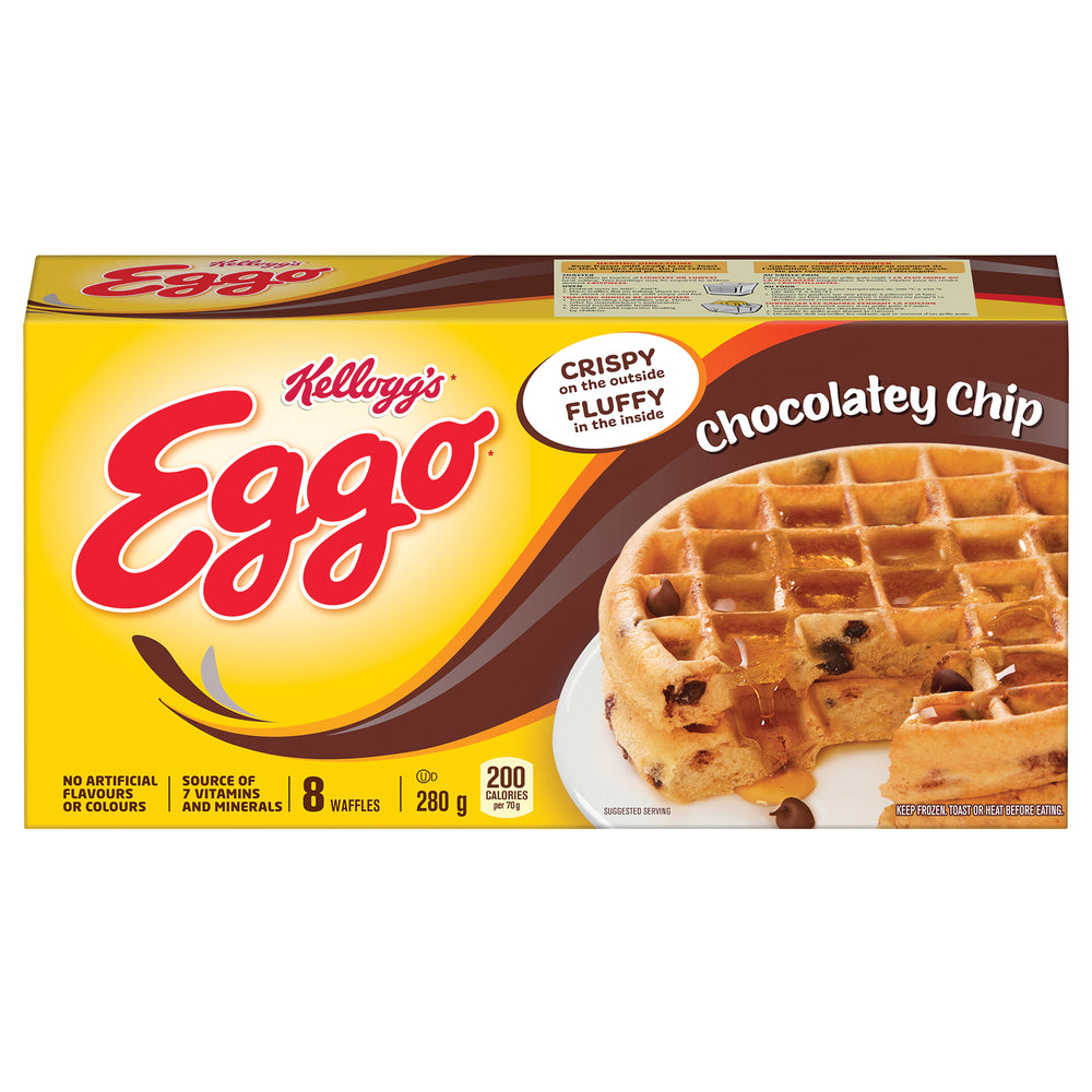 KELLOGG'S EGGO CHOCOLATE CHIP WAFFLES, 12 X 280 G