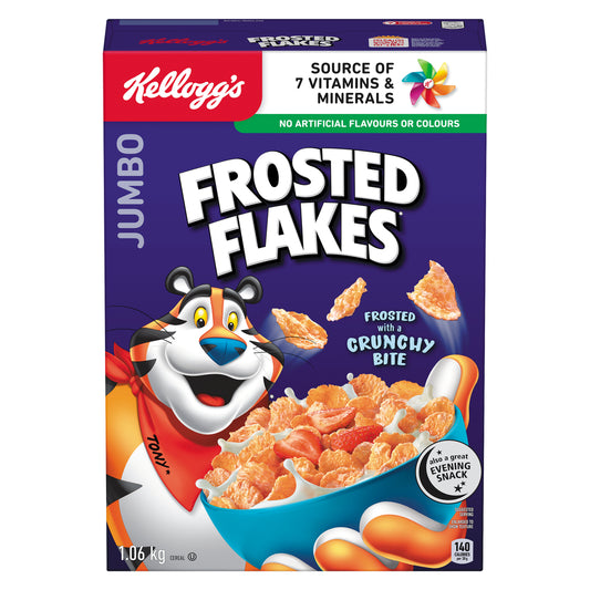 KELLOGG'S FROSTED FLAKES CEREAL JUMBO, 12 X 1.06 KG