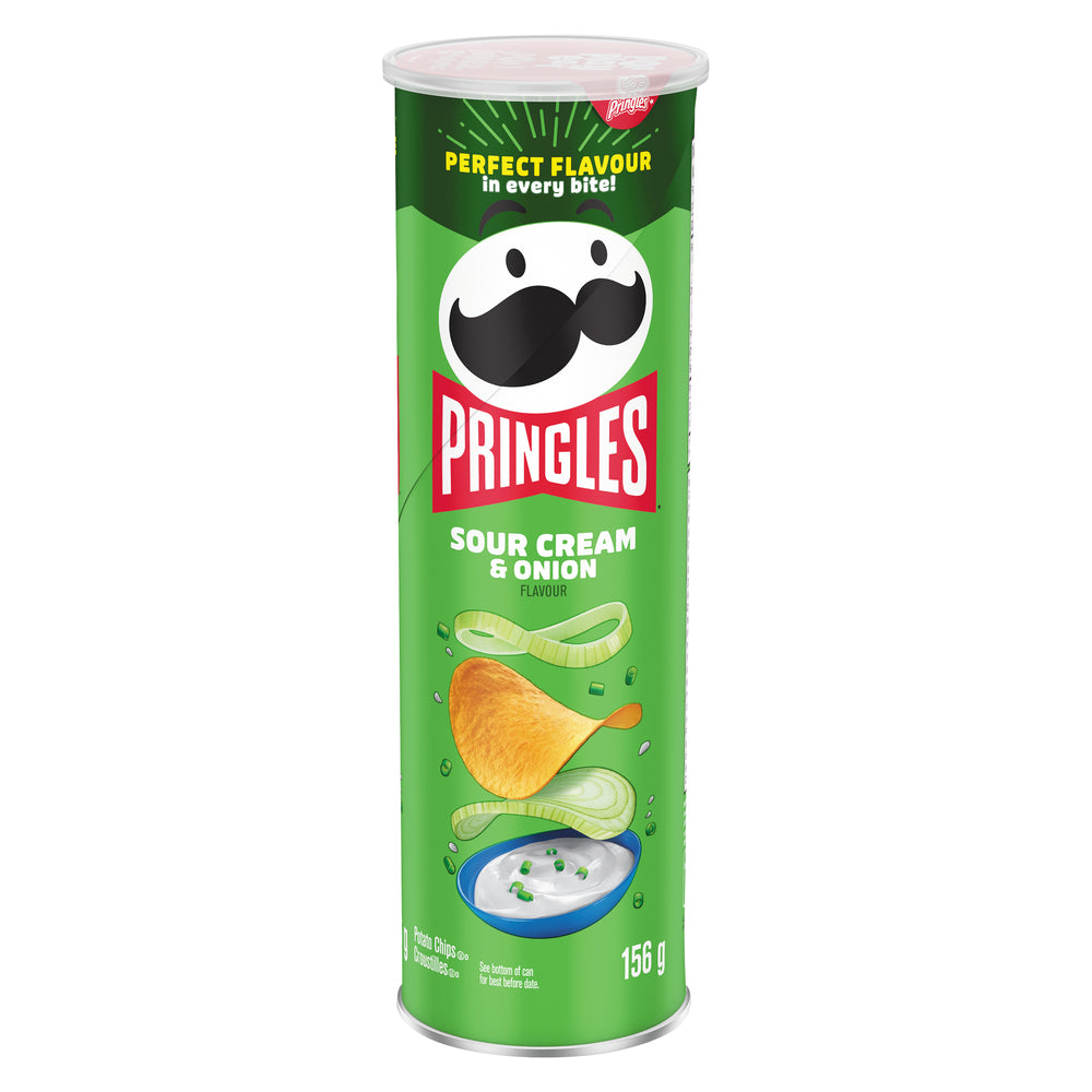 PRINGLES CRUNCH SOUR CREAM AND ONION FLAVORED CRISPS, 14 X 156 G