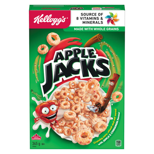 KELLOGG'S CEREAL APPLE JACKS, 12 X 345 G
