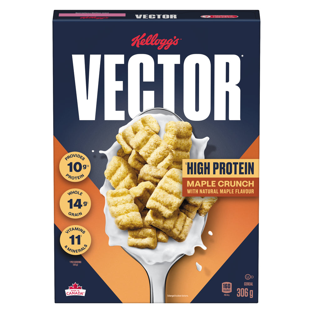 KELLOGG'S VECTOR MEAL REPLACEMENT MAPLE, 10 X 306 G