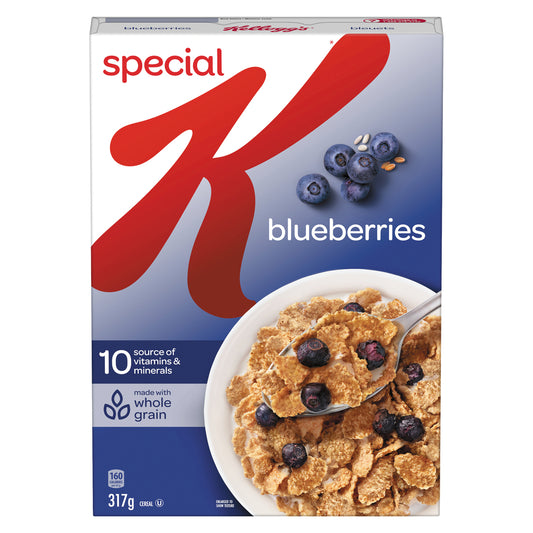 KELLOGG'S BERRY SPECIAL K CEREAL BLUEBERRIES, 10 X 317 G