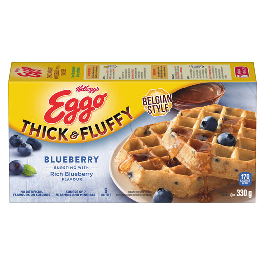 KELLOGG'S EGGO BLUEBERRY TOASTER WAFFLES, 8 X 330 G