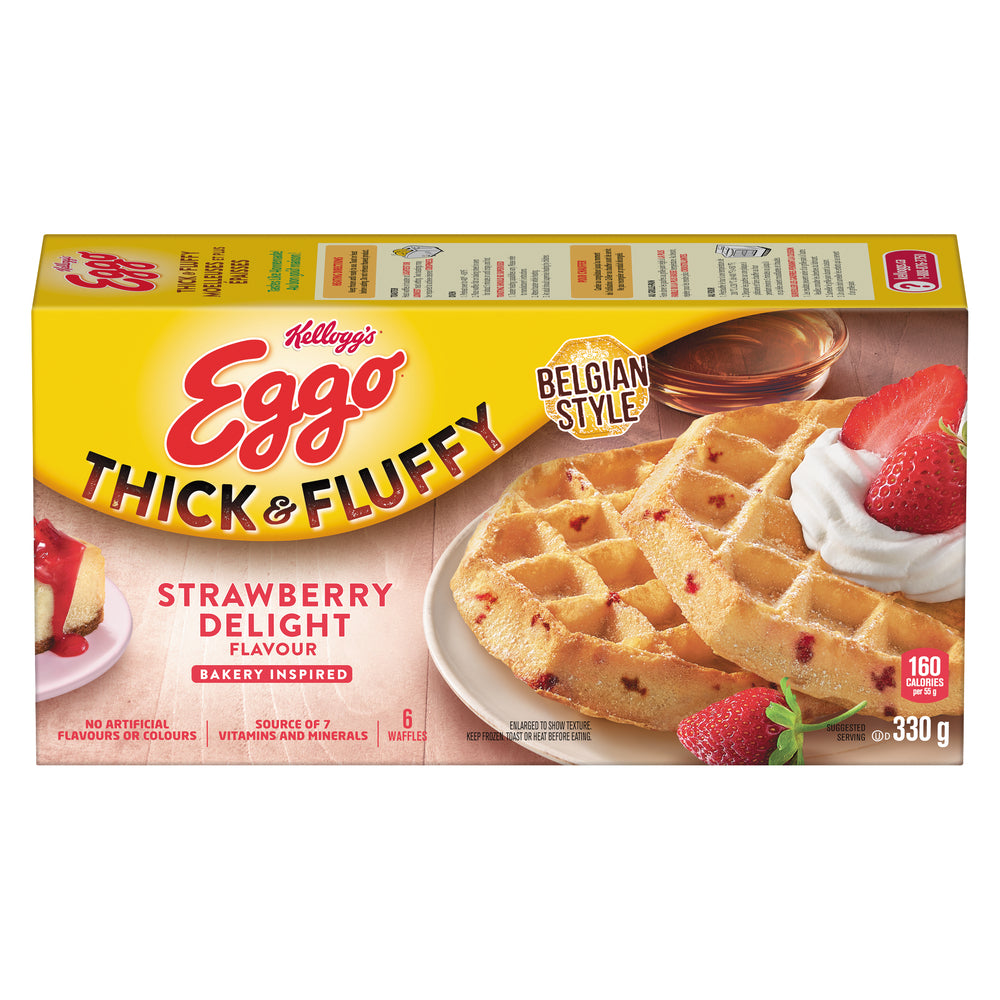 KELLOGG'S EGGO STRAWBERRY TOASTER WAFFLES, 8 X 330 G